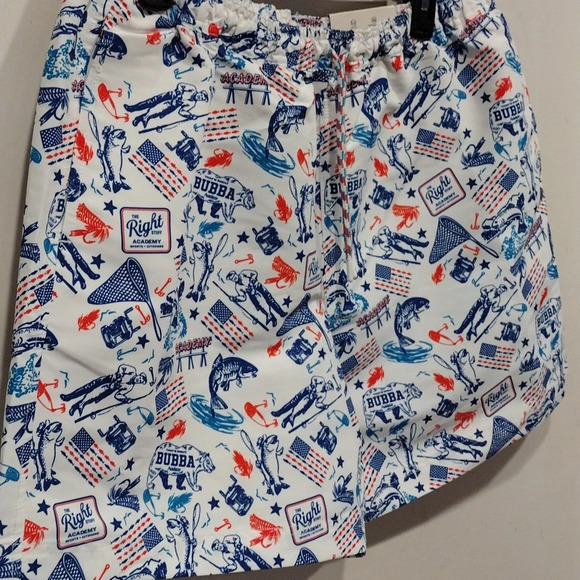 NWT The Right Stuff Men's Fishing Novelty Print Swim Trunks Shorts Sz L-Beach - Picture 3 of 6